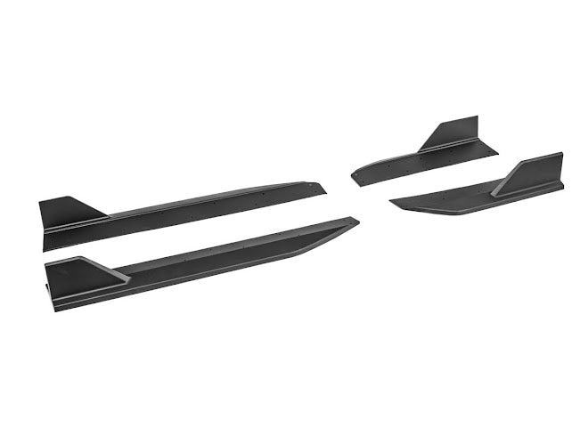 2024-UP FORD MUSTANG S650 | GT350R PERFORMANCE STYLE CARBON FIBER SIDE SKIRTS EXTENSION ROCKER PANELS GROUND EFFECTS